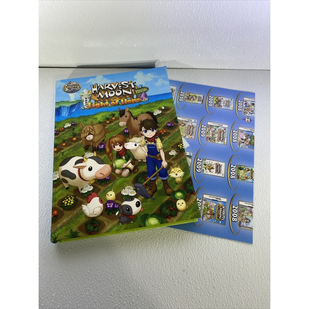 Harvest Moon Light of Hope SE Guide 20th Anniversary Hardcover Poster Excellent